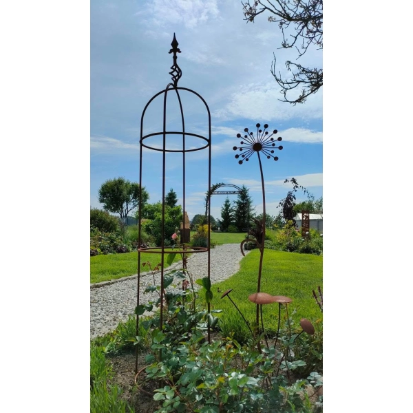 Podpora do roślin obelisk XL krzewów piwonii hortensji róż obelisk średnica 40cm wysokość 200cm